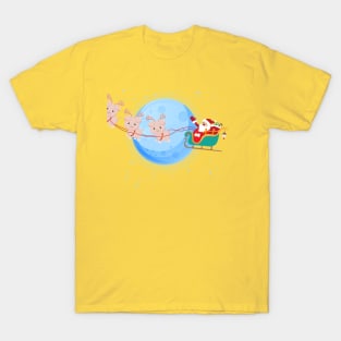 Santa Claus Riding Pig T-Shirt